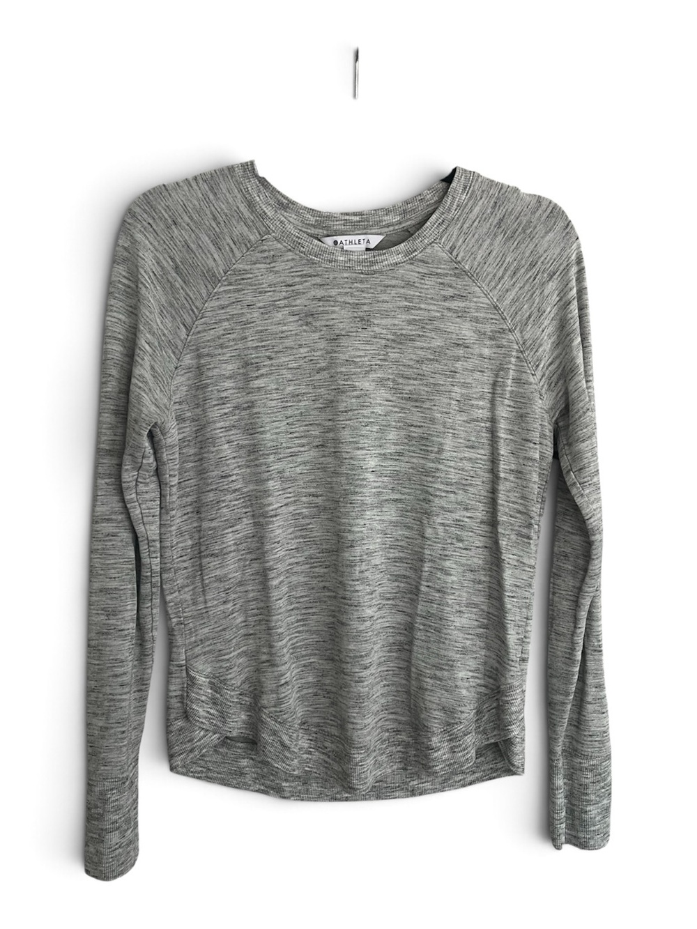 Athleta Mindset Relaxed Fit Sweatshirt Light Heather Gray Modal Blend Cozy XS